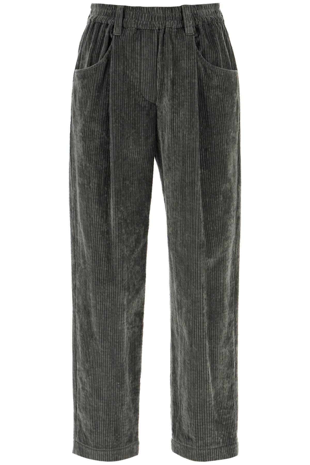 Brunello Cucinelli-Pantaloni Cropped In Corduroy-Donna