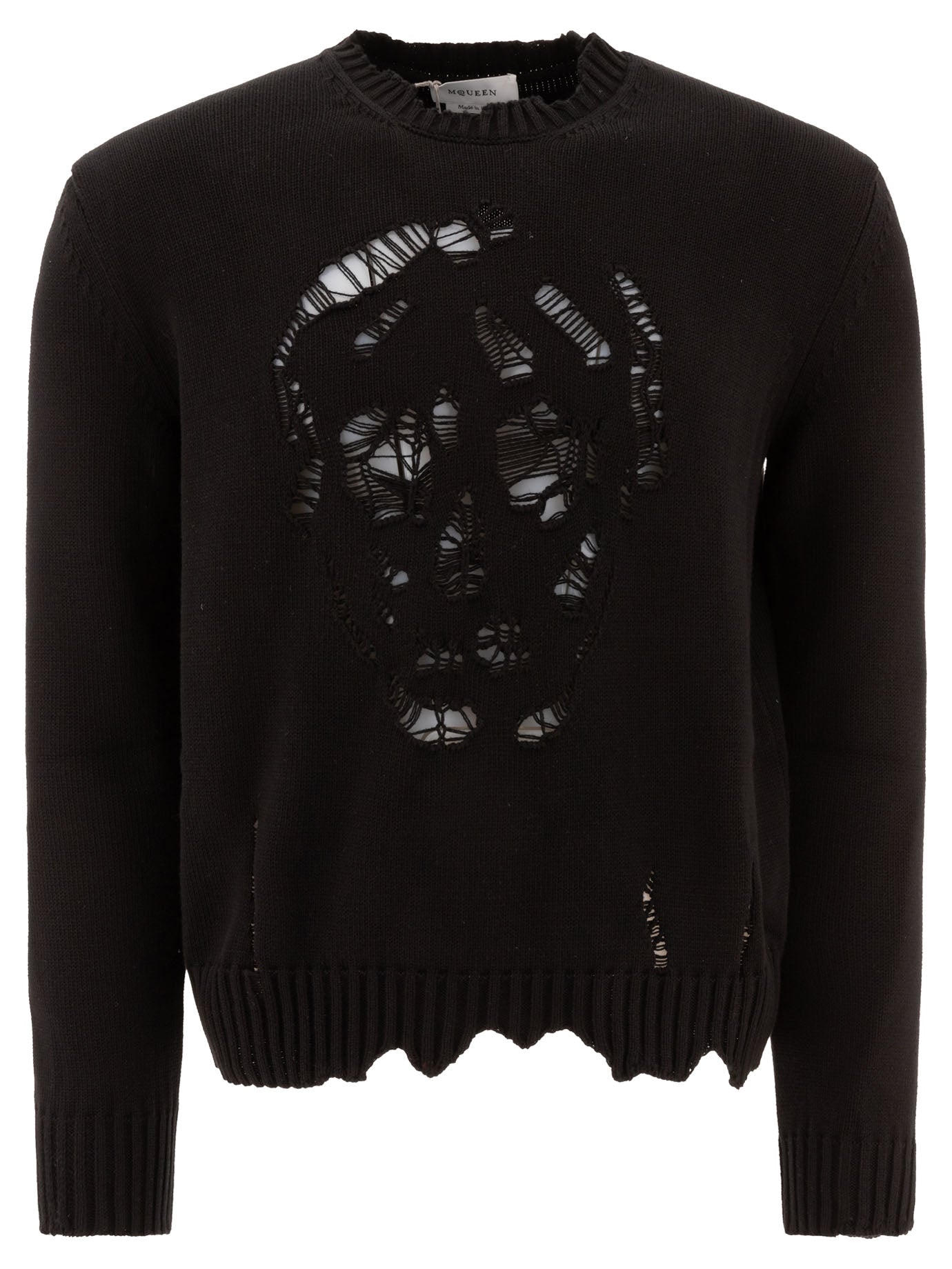 Alexander Mcqueen-Skull Knitwear Nero-Uomo