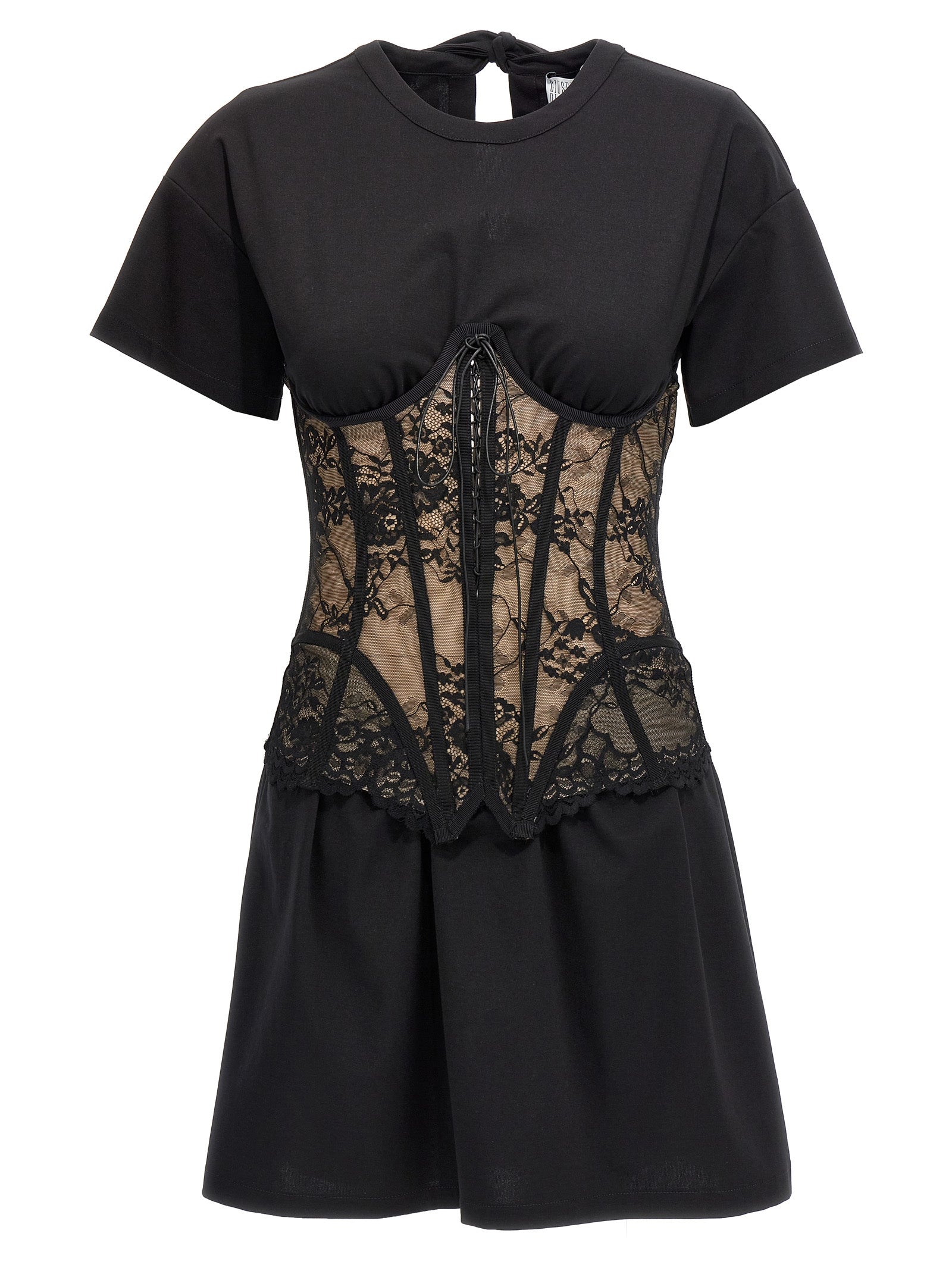 Giuseppe Di Morabito-Lace Bodice Insert Dress Abiti Nero-Donna