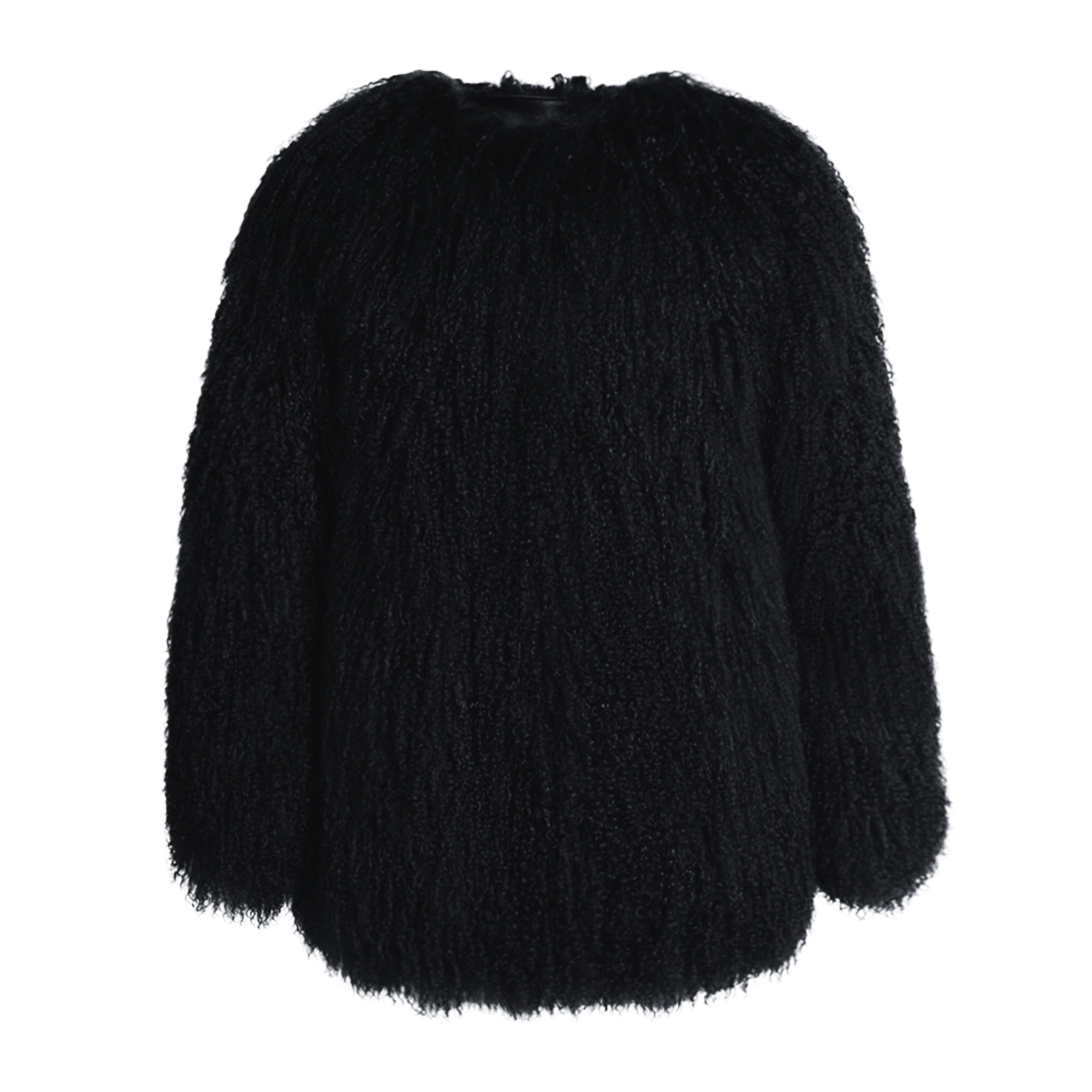 Wanan Touch-Cappotto Lovley Nero in Lana di Agnello-Donna