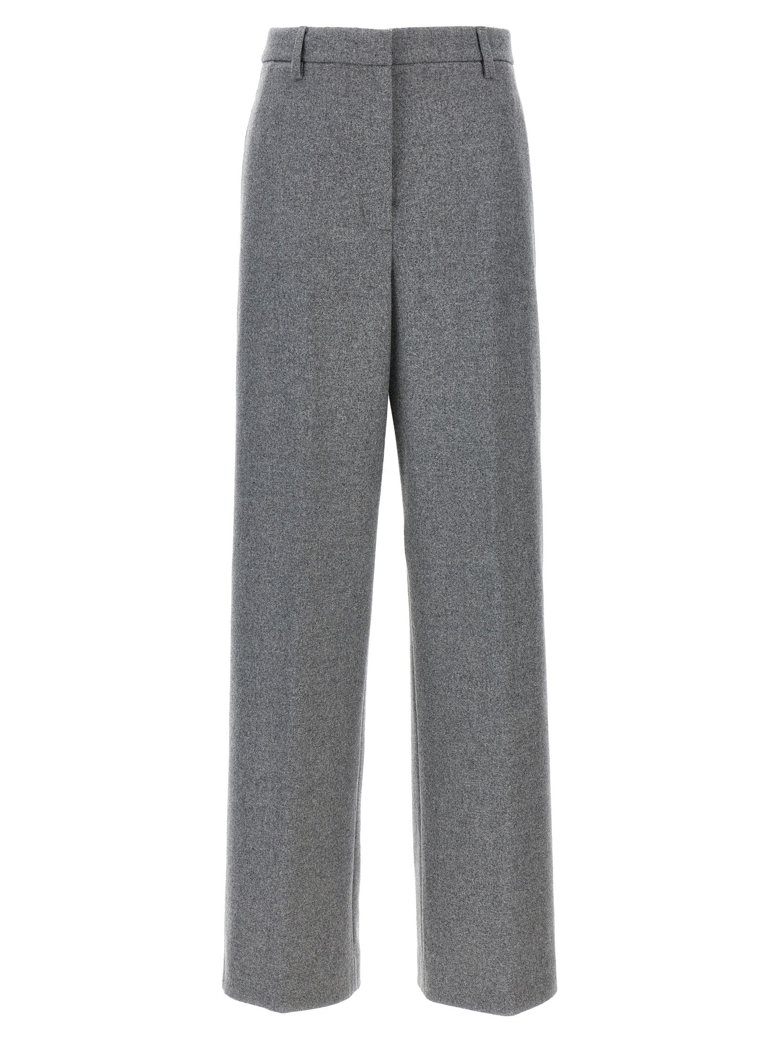 Fabiana Filippi-Flannel Pantaloni Grigio-Donna