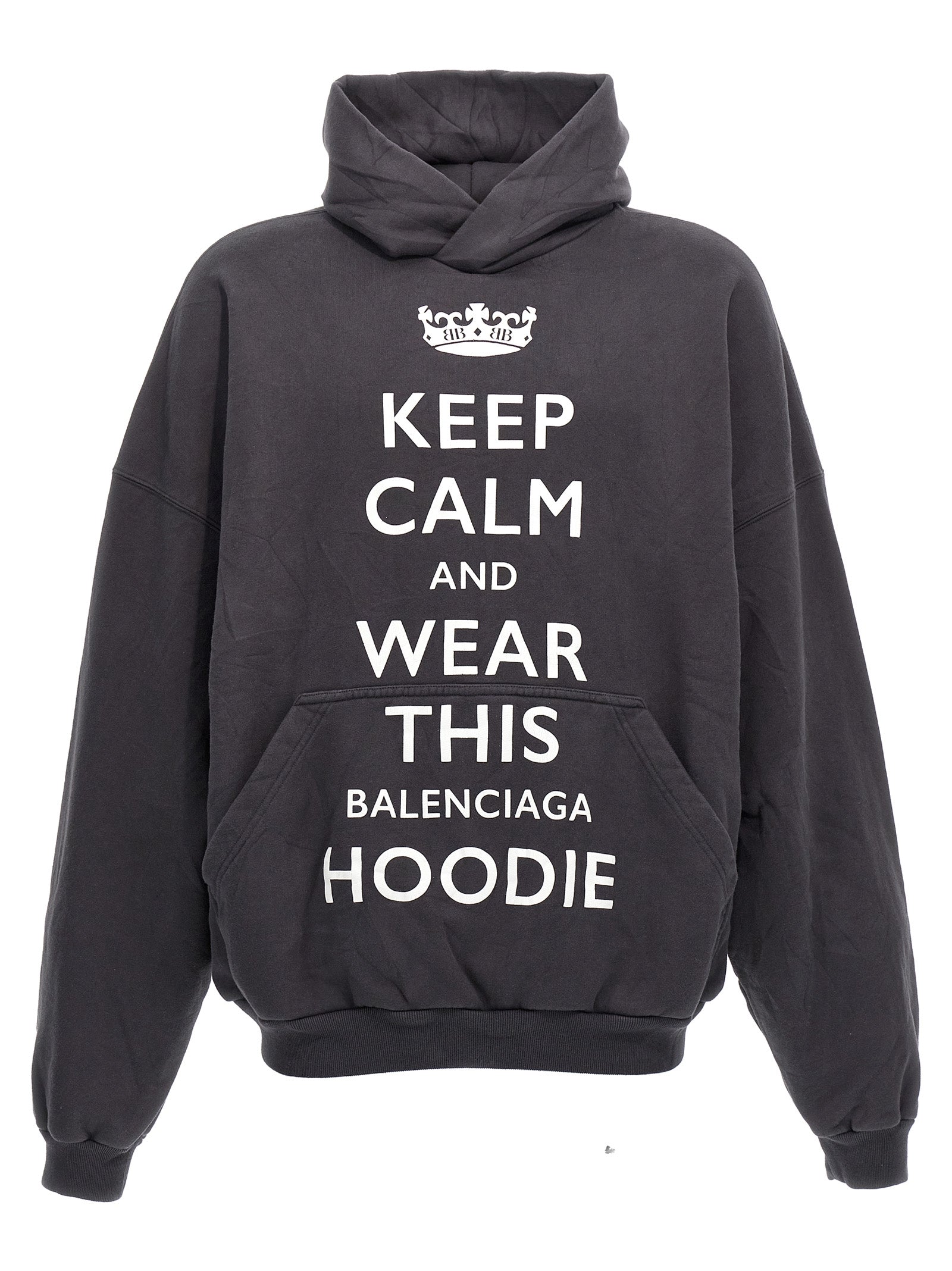 Balenciaga-Printed Hoodie Felpe Bianco/Nero-Donna