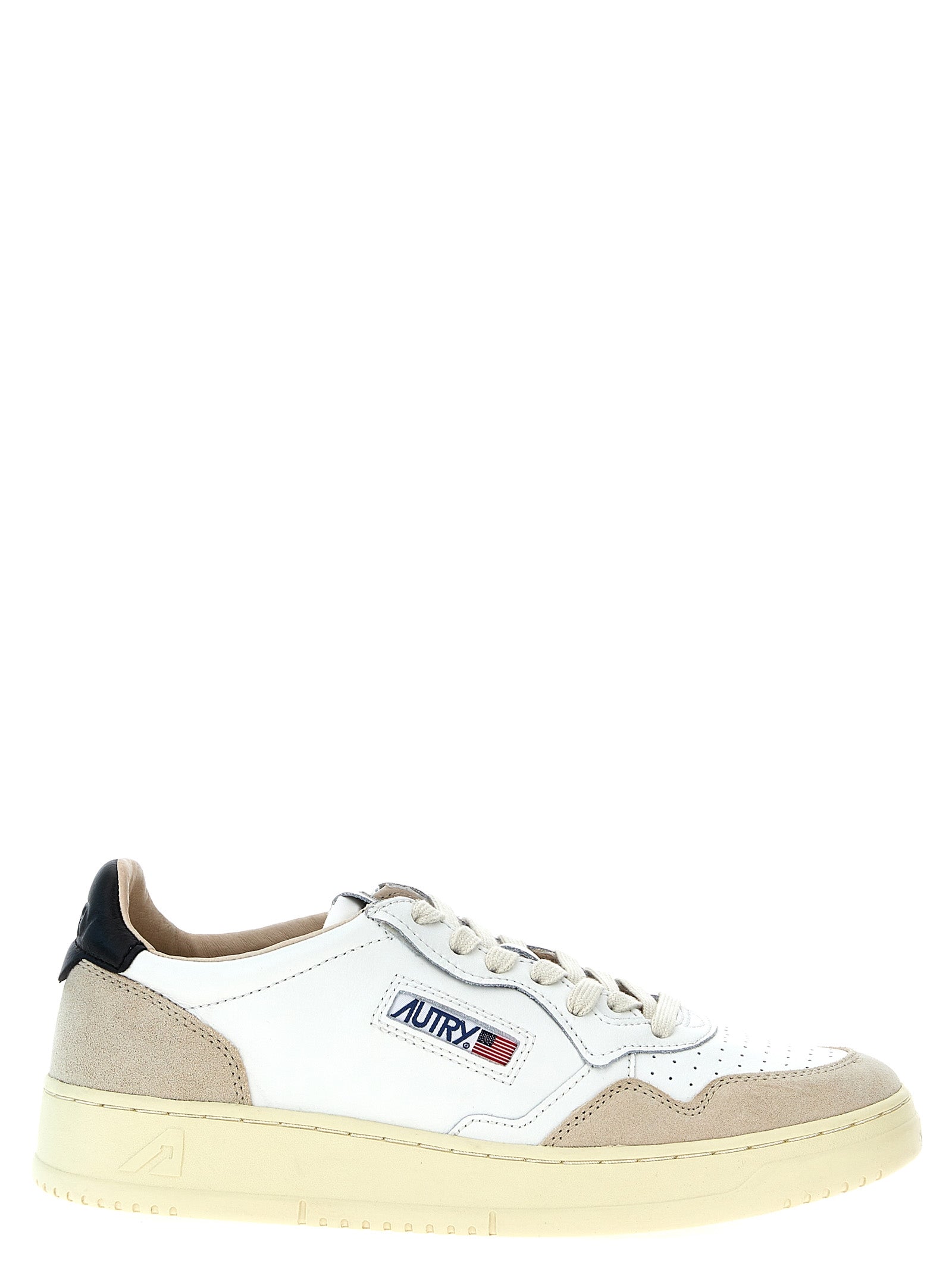 Autry-Medalist Low Sneakers Bianco/Nero-Uomo