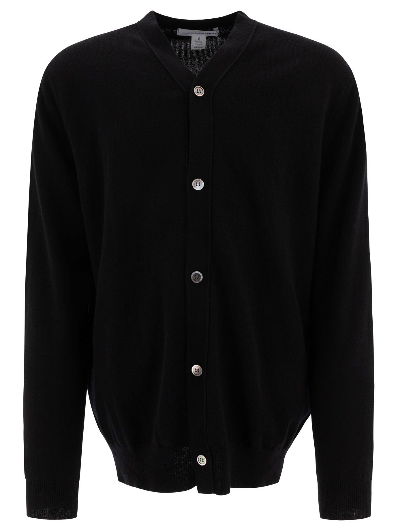 Comme Des GarçOns Shirt-Wool Cardigan Knitwear Nero-Uomo