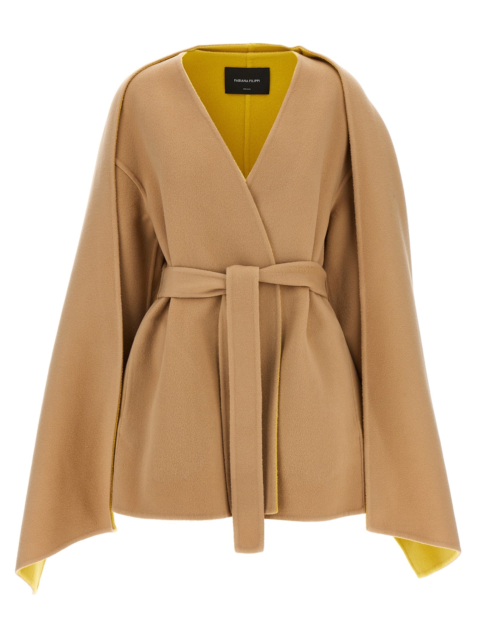 Fabiana Filippi-Caban With Cape Trench E Impermeabili Beige-Donna