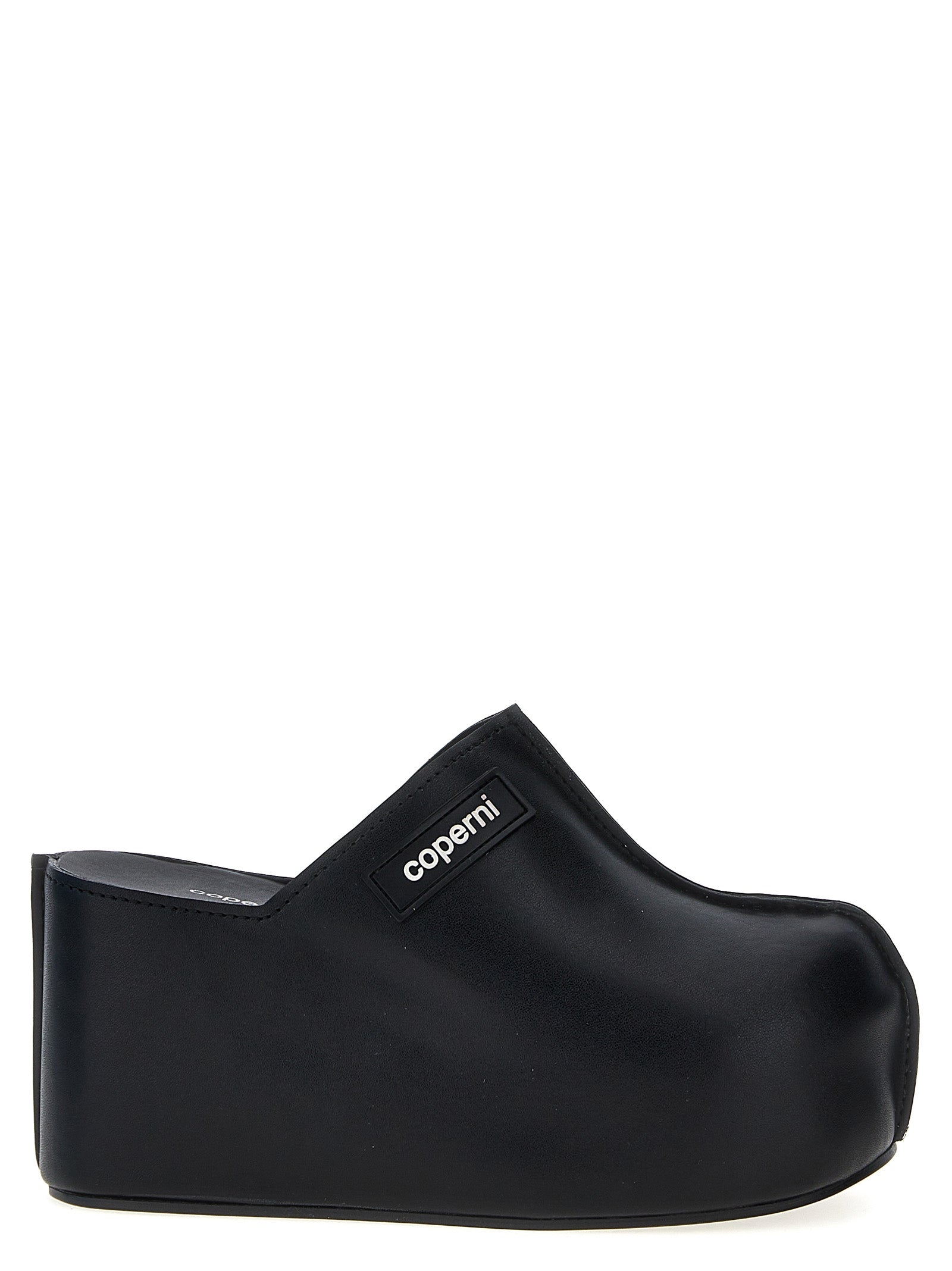 Coperni-Branded Clog Wedge Zeppe Nero-Donna