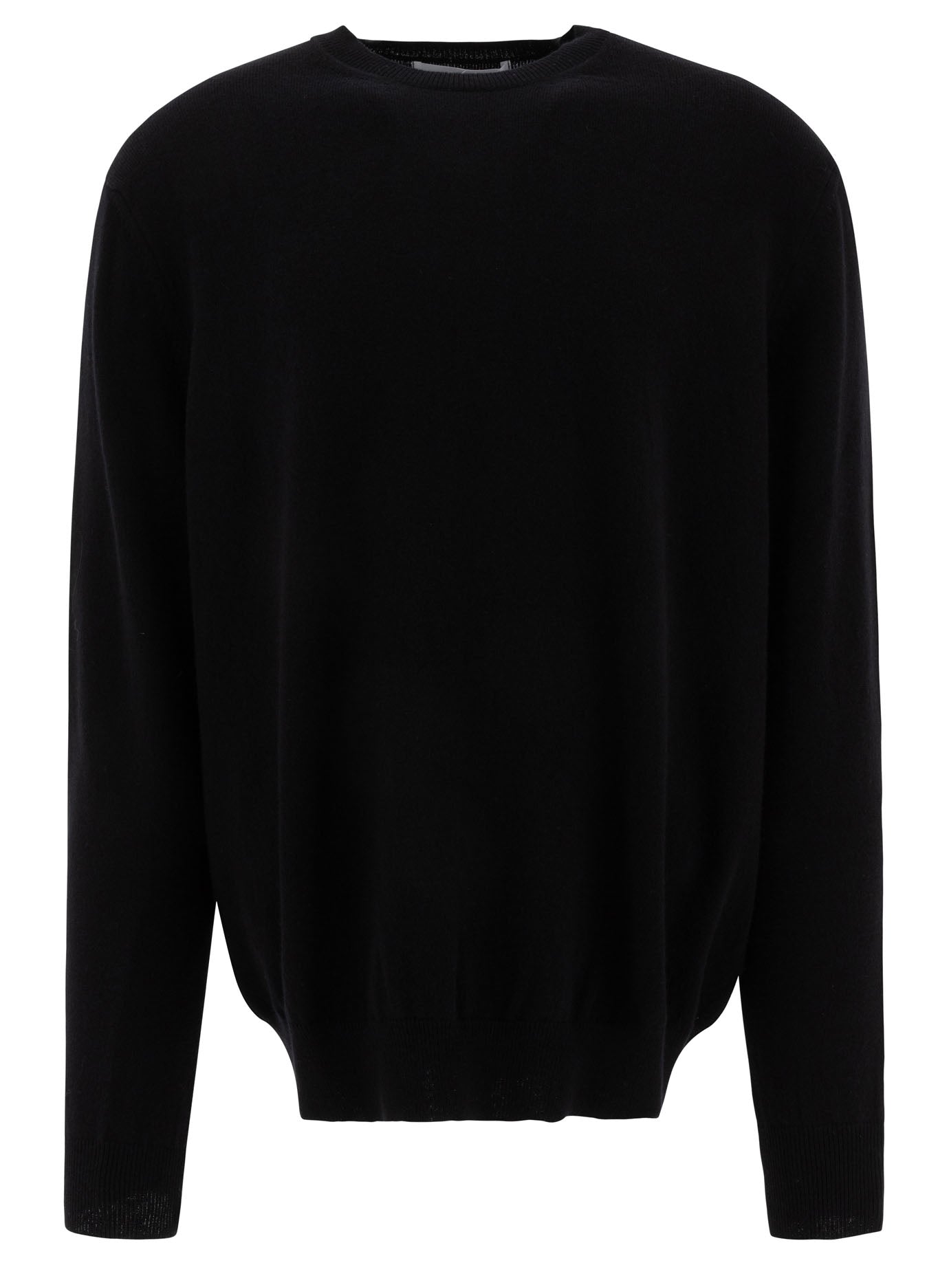 Comme Des GarçOns Shirt-Wool Crewneck Sweater Knitwear Nero-Uomo