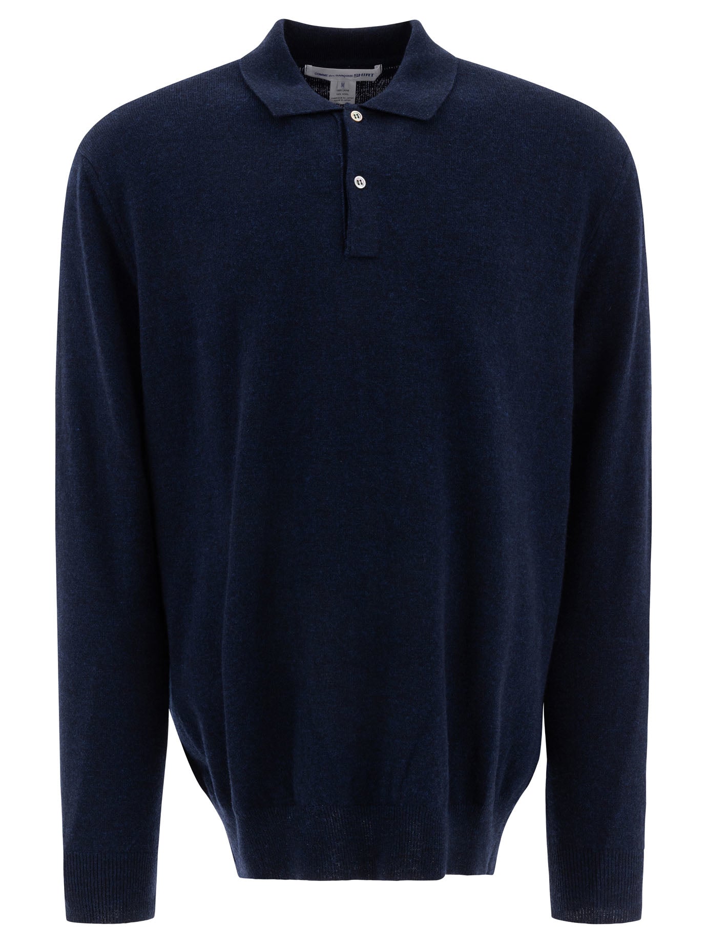 Comme Des GarçOns Shirt-Wool Polo Shirt Polo Shirts Blu-Uomo