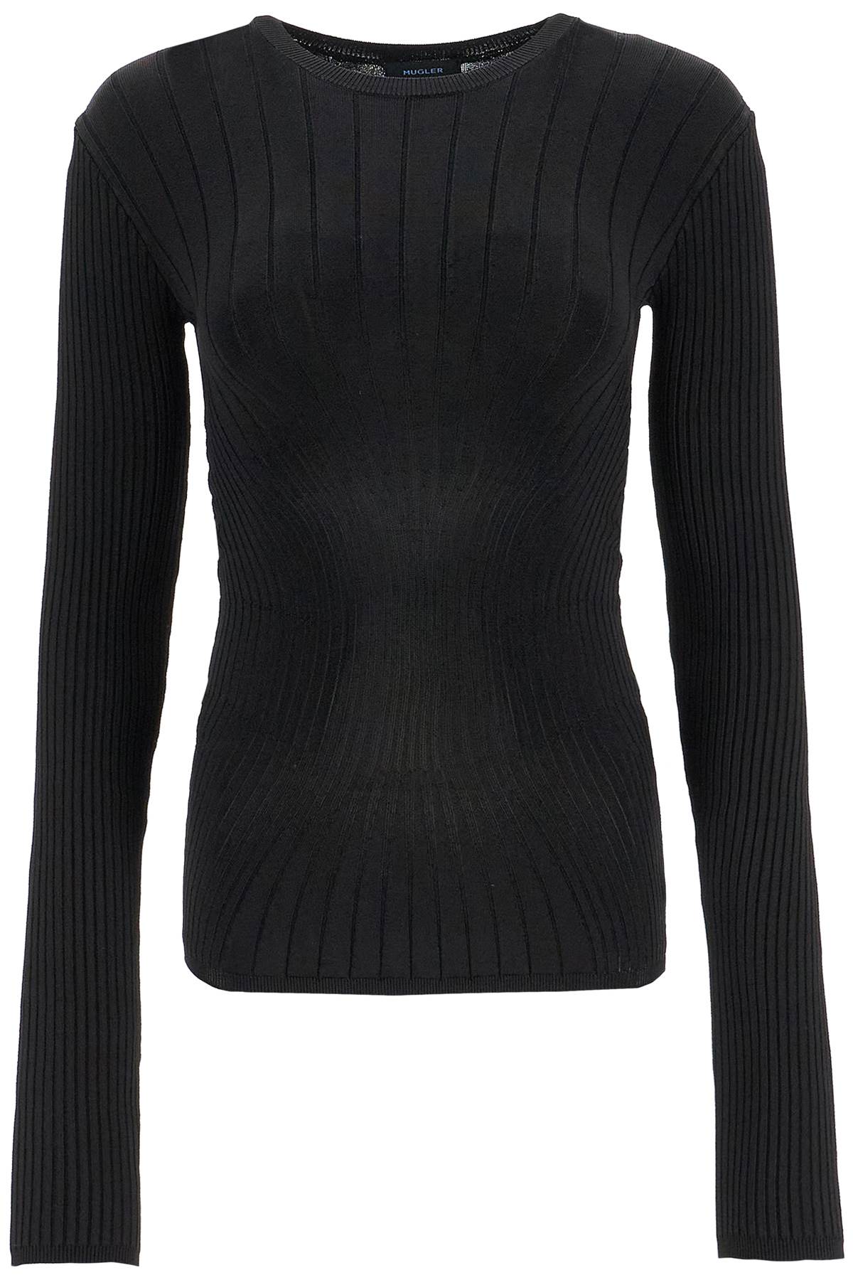 Mugler-Top In Maglia A Costine-Donna