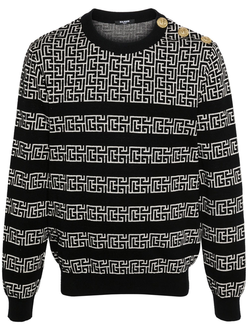 Balmain-Maglione PB Labyrinth a coste-Uomo