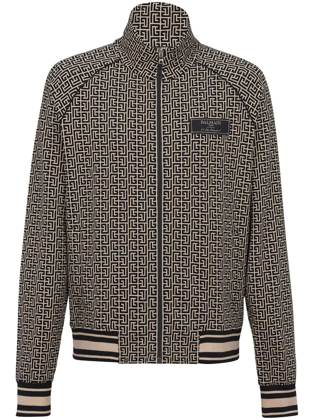 Balmain-Bomber con monogramma jacquard-Uomo