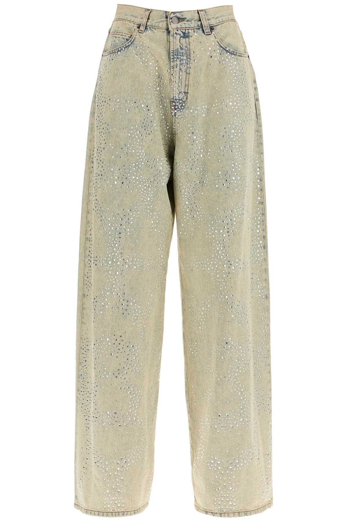 Giuseppe Di Morabito-Jeans A Gamba Larga Con Strass-Donna