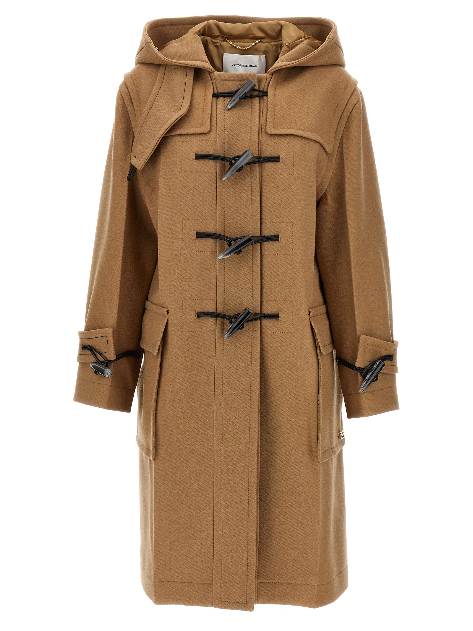 Victoria Beckham-Oversized Duffle Trench E Impermeabili Beige-Donna