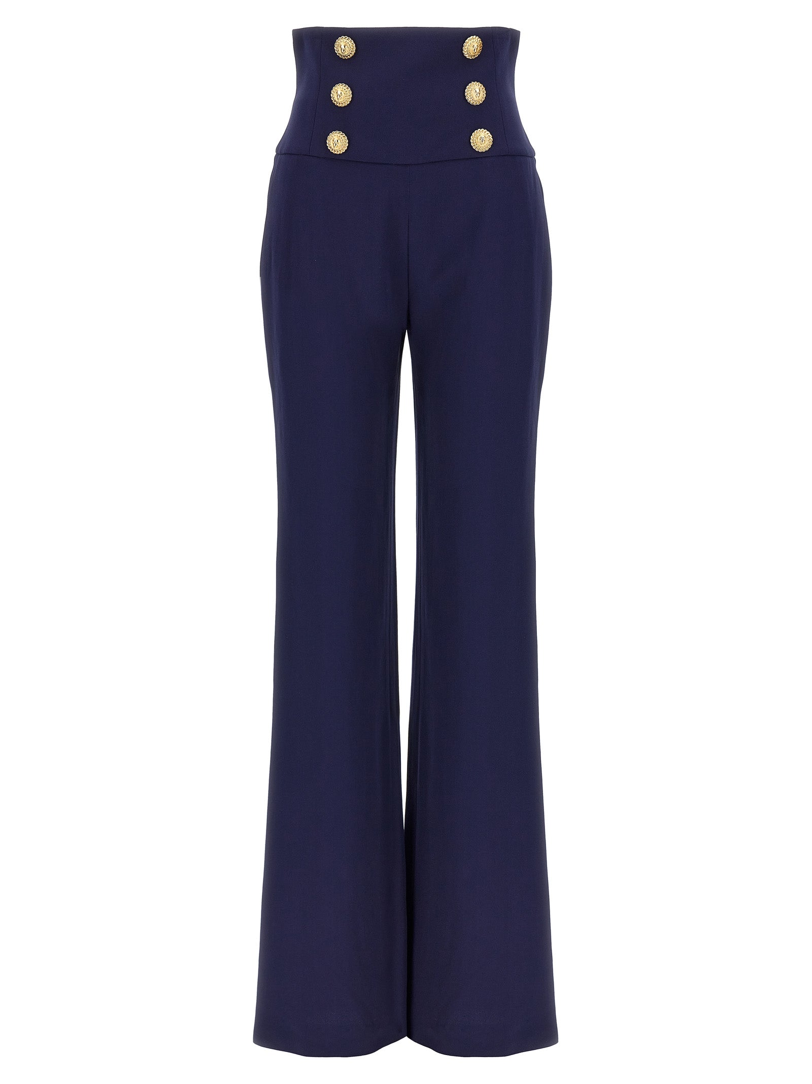 Balmain-Chiocciola Pantaloni Blu-Donna