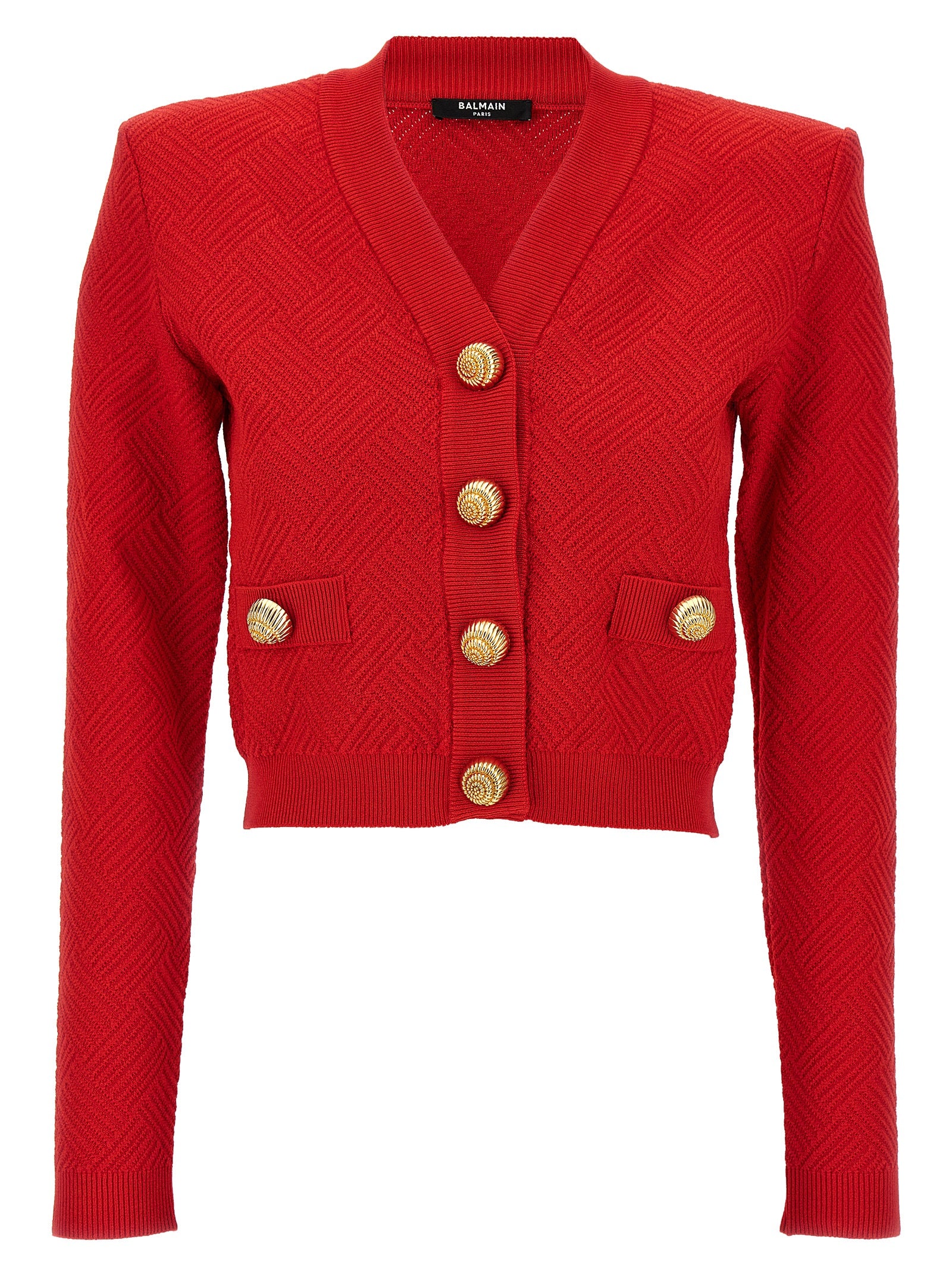 Balmain-Chiocciola Maglioni Rosso-Donna