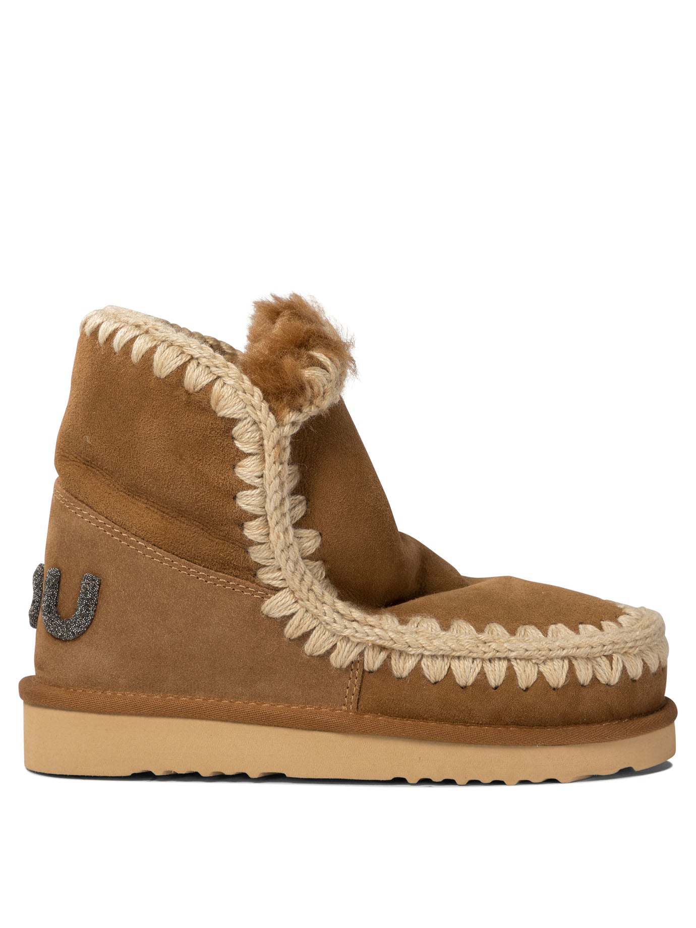 Mou-Eskimo 18 Glitter Logo Stivali E Stivaletti Marrone-Donna