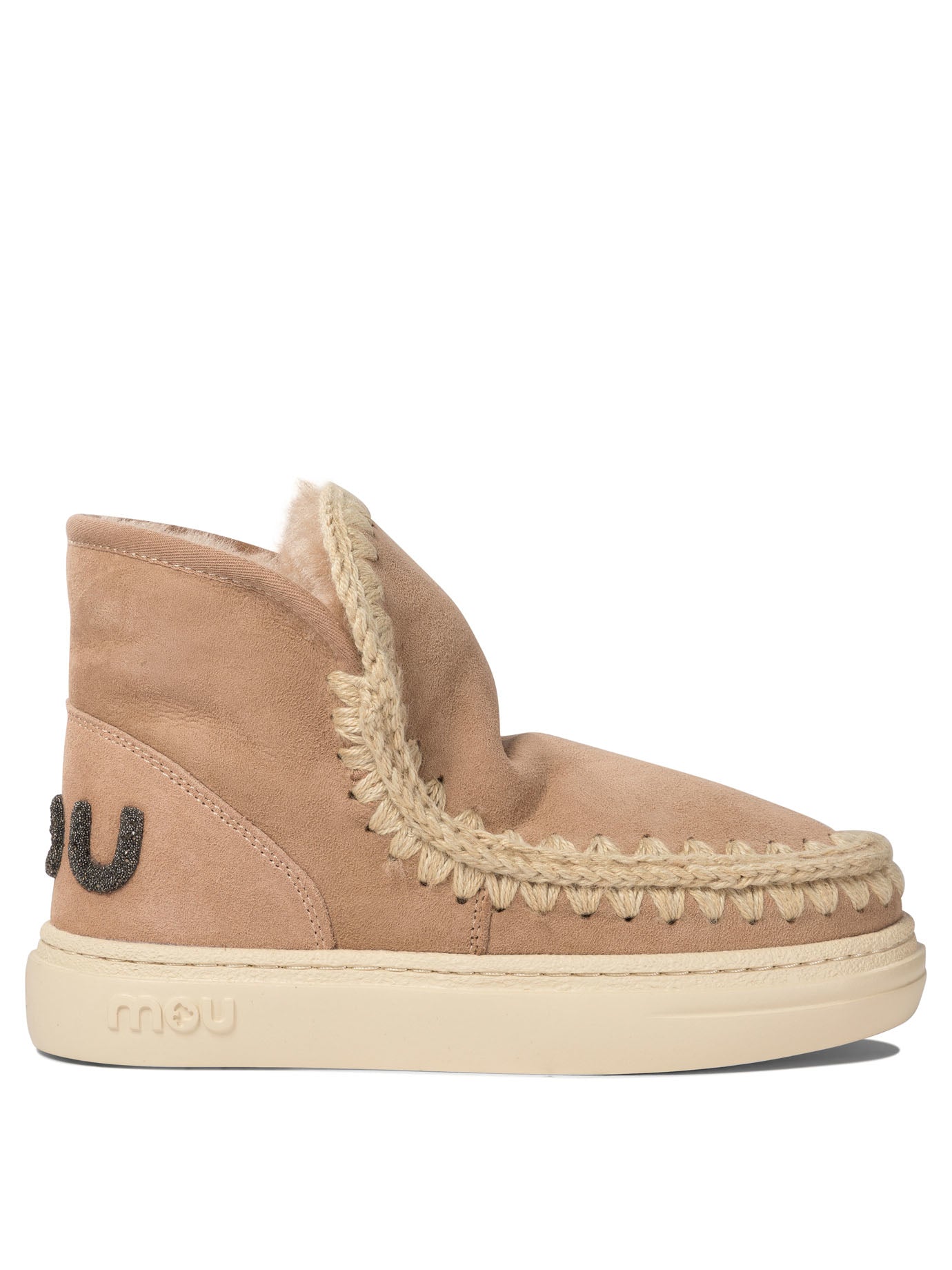 Mou-Eskimo Bold Glitter Logo Stivali E Stivaletti Beige-Donna