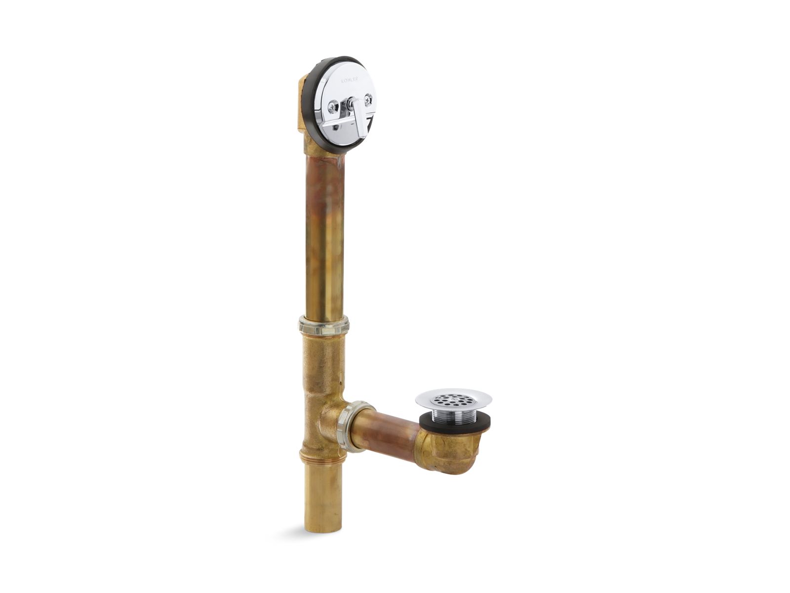 KOHLER K-11677 Swiftflo Adjustable drain, 20-gauge brass, for 18-1/2" to 20-1/2" baths