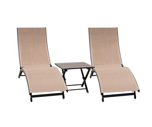 Vivere Coral Springs Lounger Outdoor Furniture 3 Piece Sets