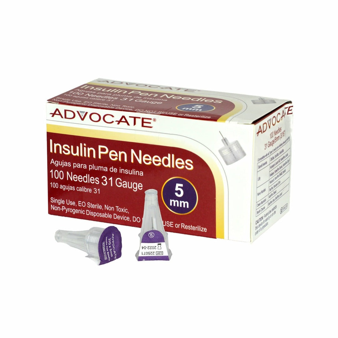 Advocate Insulin Pen Needles- 31G X 5MM - box of 100