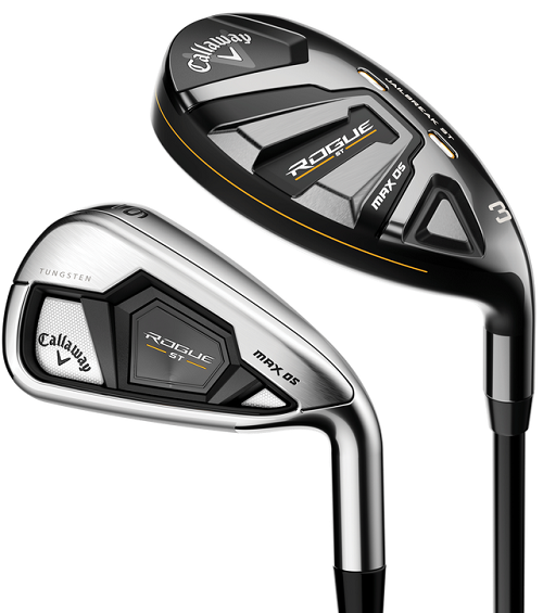 Callaway Golf Rogue ST Max OS Combo Irons #4, #5 Hybrids, 6-PW Stiff Flex (Graphite/Steel)