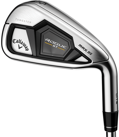 Callaway Golf Rogue ST Max OS Lite Irons 5-PW/AW/GW Regular Flex [Project X Cypher Black 60] (Graphite)