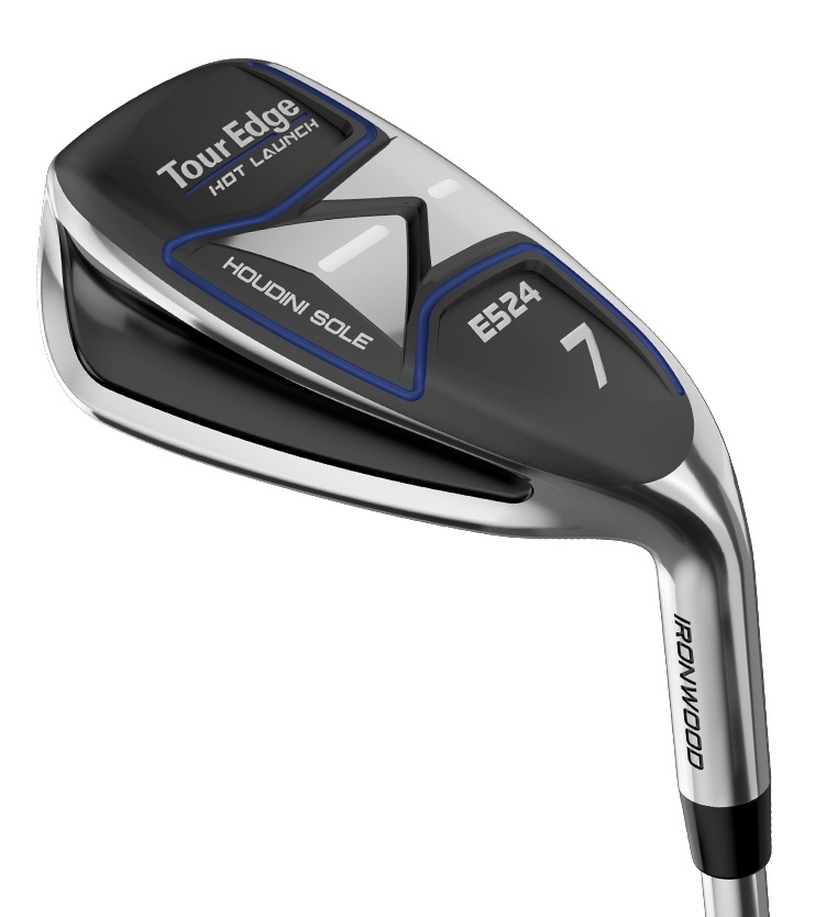 Tour Edge Golf Hot Launch E524 Combo Irons #4,#5 Hybrids 6-PW Stiff Flex Graphite/Steel