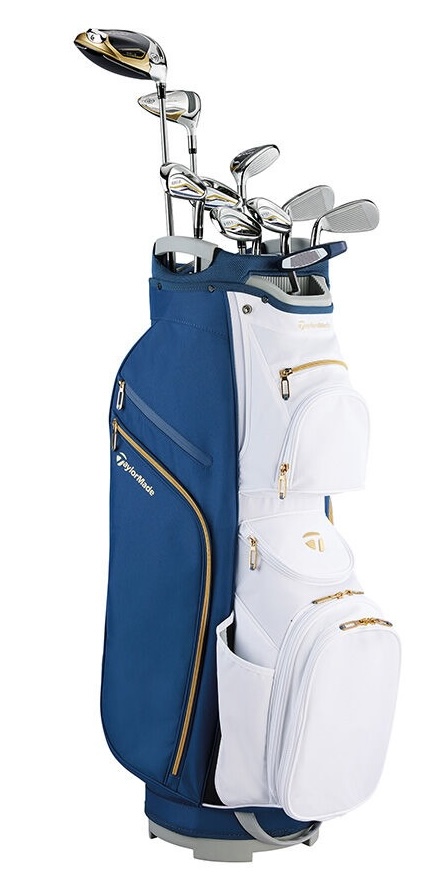 TaylorMade LH Ladies Kalea Gold Complete Set With Cart Bag Ladies Flex (Left Handed)