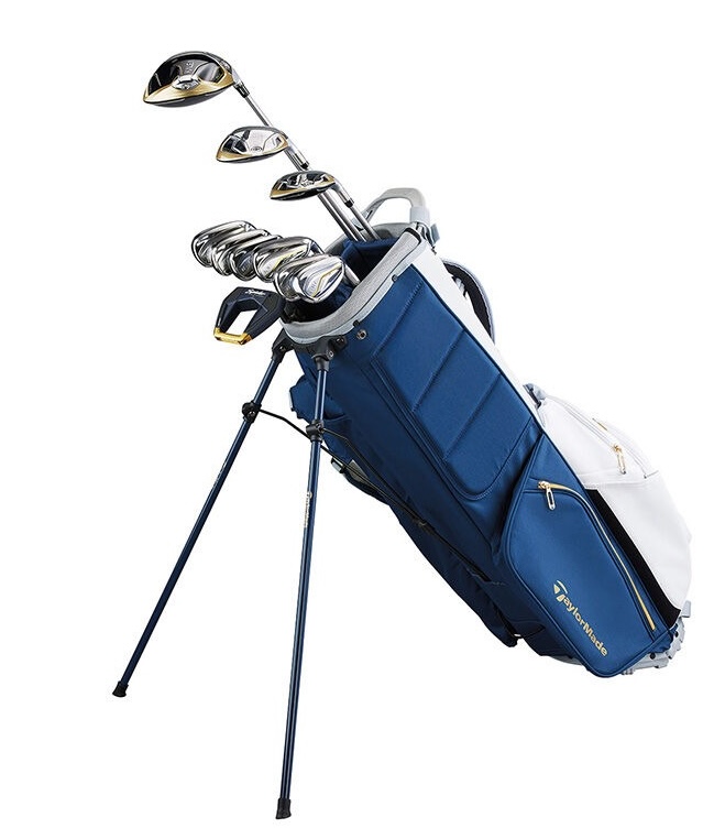 TaylorMade Ladies Kalea Gold Complete Set With Stand Bag Ladies Flex