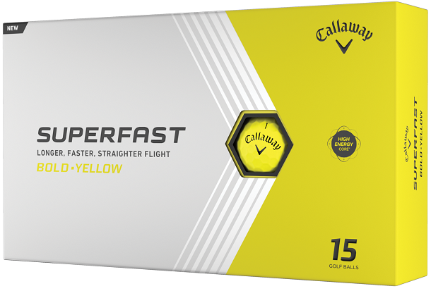 Callaway Superfast Golf Balls [15-Ball] LOGO ONLY Yellow