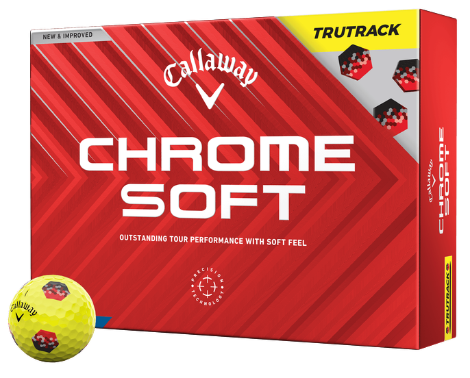 Callaway Golf 2024 Chrome Soft TruTrack Golf Balls *1-Dozen* [Yellow-Black]