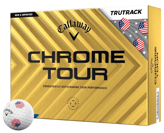 Callaway Chrome Tour TruTrack USA Golf Balls White 1-Dozen