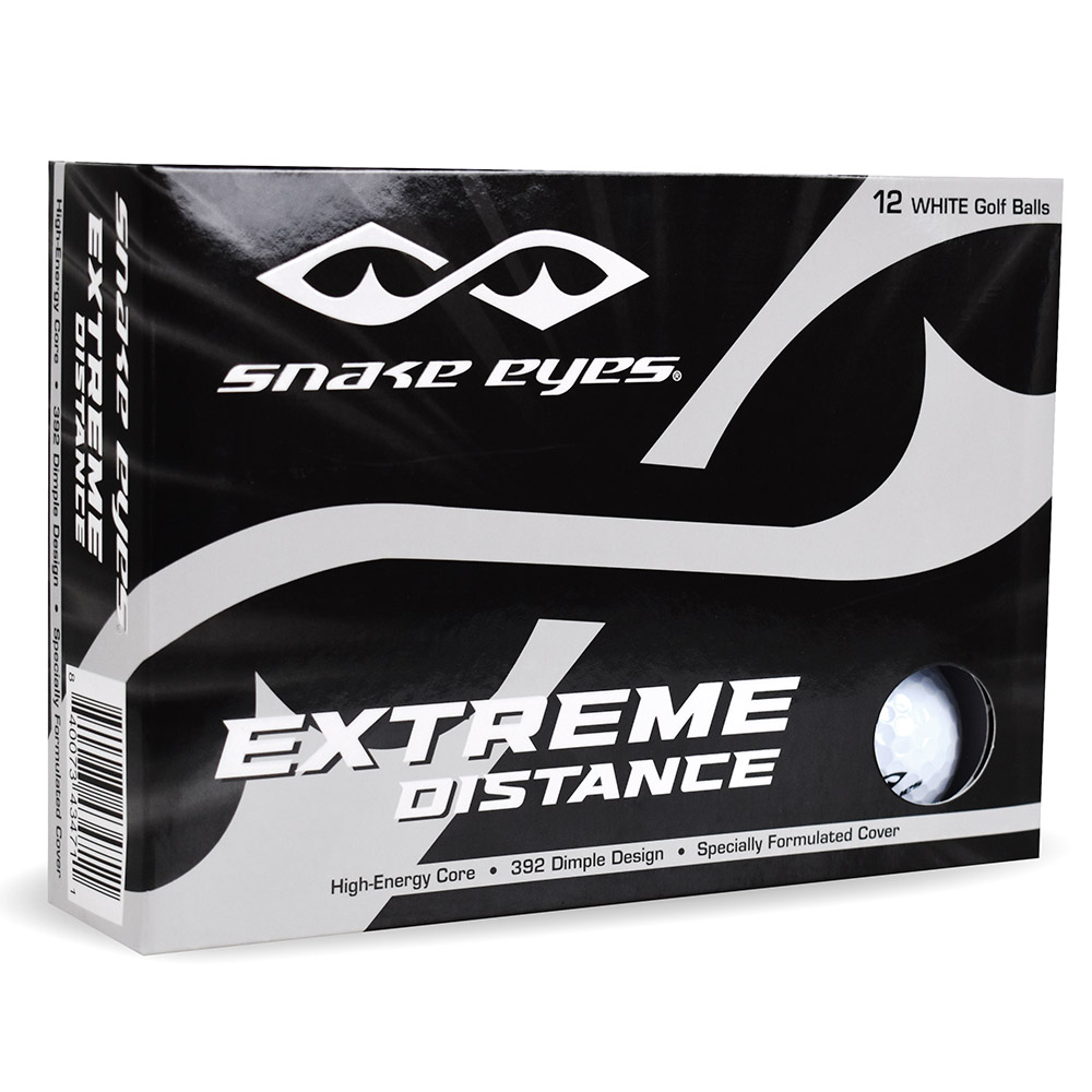 Snake Eyes Extreme Distance Golf Balls LOGO ONLY White