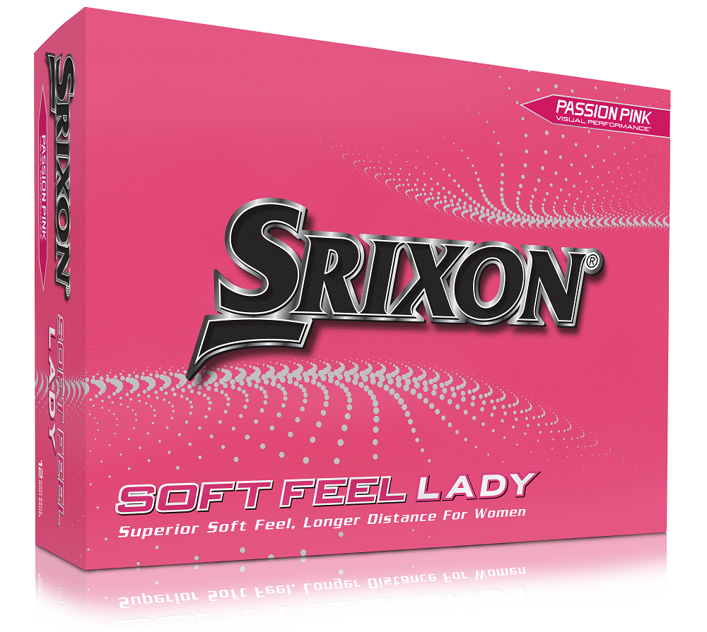 Srixon Golf Lady Soft Feel 8 Golf Balls 1-Dozen *Pink* *LOGO ONLY*