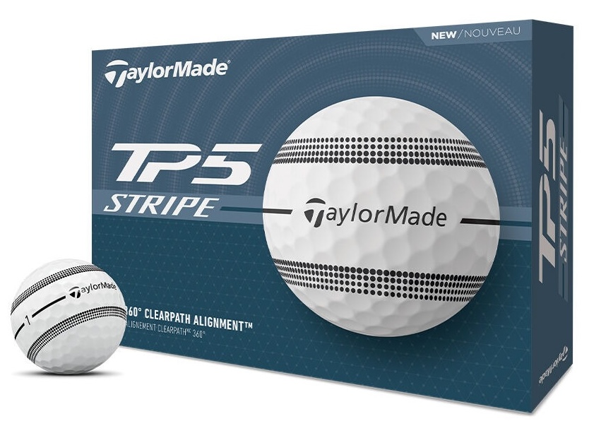 TaylorMade TP5 Stripe Golf Balls 1-Dozen White