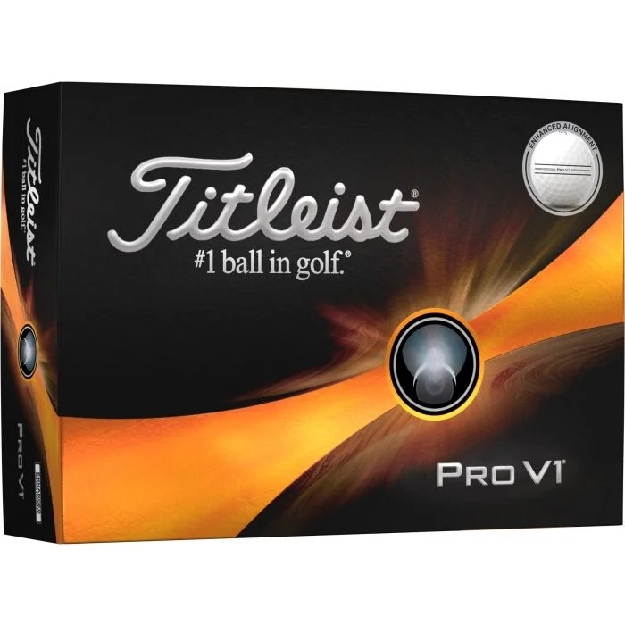 Titleist Pro V1 Enhanced Alignment Golf Balls 1-Dozen White