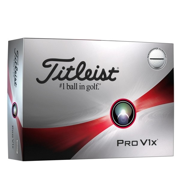 Titleist Pro V1x Performance Alignment Golf Balls 1-Dozen White/Black