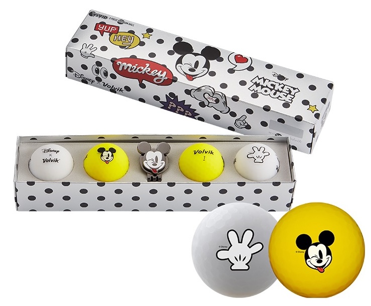 Volvik Disney Edition Mickey Mouse with Hat Clip Ball Marker *4-Pack *