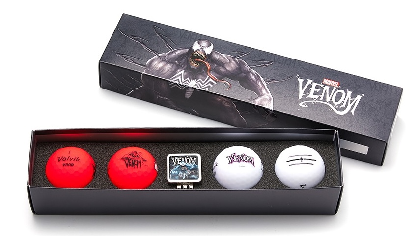 Volvik Marvel Edition Venom with Hat Clip Ball Marker *4-Pack *