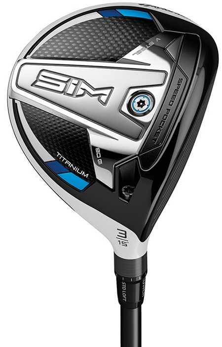 Pre-Owned Taylormade Golf Sim Titanium Fairway Wood Graphite MLH 15* Stiff #3 Fairway [Mitsubishi Diamana Blue 70 Graphite] -1" *Excellent* LEFT HAND