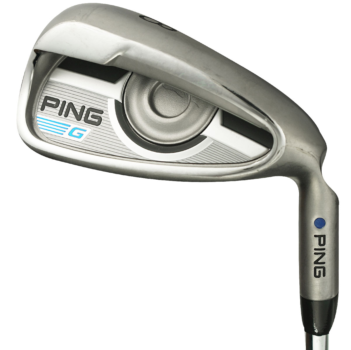 Pre-Owned Ping G Iron Set Steel MRH Stiff 4-PW/GW Irons [Ping AWT 2.0 Steel] Yellow Dot *Very Good*