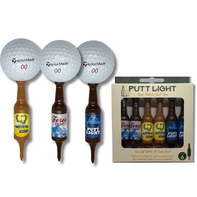 Putt Light Golf Beer Bottle Golf Tee (Variety Pack #1)