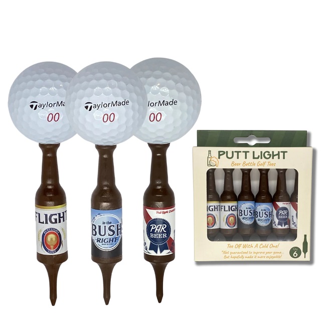 Putt Light Golf Beer Bottle Golf Tee (Variety Pack #2)