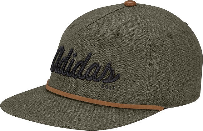 Adidas Golf Five-Panel Script Hat Olive Strata One Size