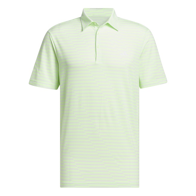 Adidas Golf Ultimate365 Mesh Print Polo Green Spark/Crystal Jade XXL