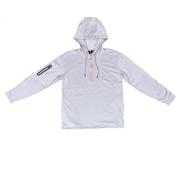 The Weather Company Golf Activewear Hoodie Light Gray/Orange XXL