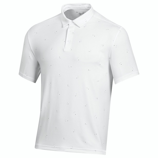 Under Armour Golf Playoff 3.0 Scatter Print Polo White/Steel Extra Large