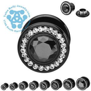 Blackline Screw-On Double CZ Plugs