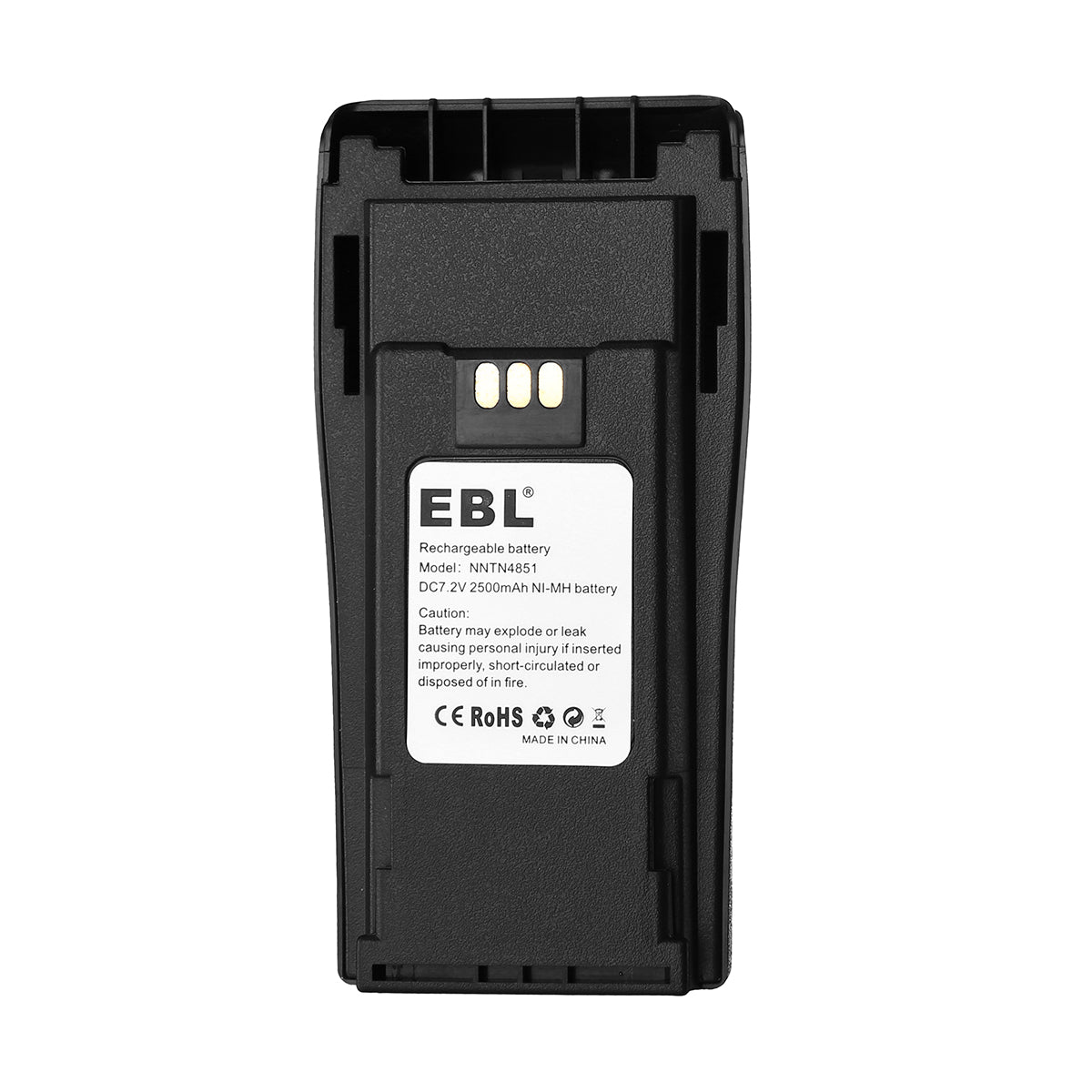 EBL NNTN4851 Replacement Battery 7.2V 2500mAh for Motorola PR400