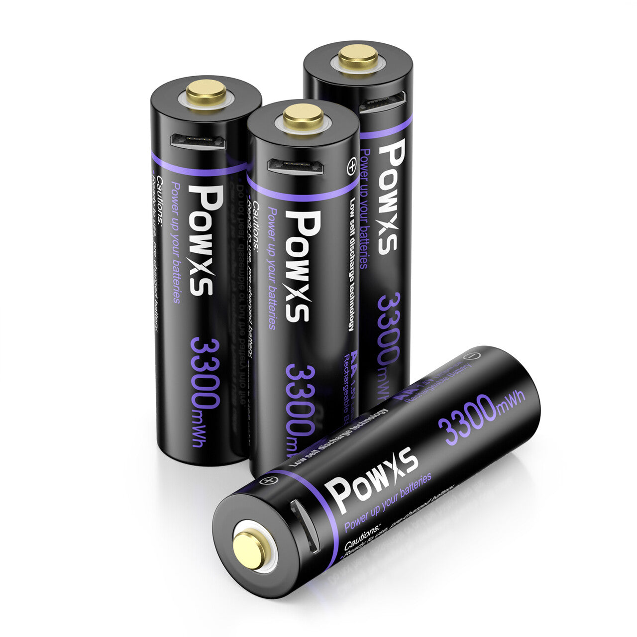 POWXS USB Rechargeable AA Lithium Batteries